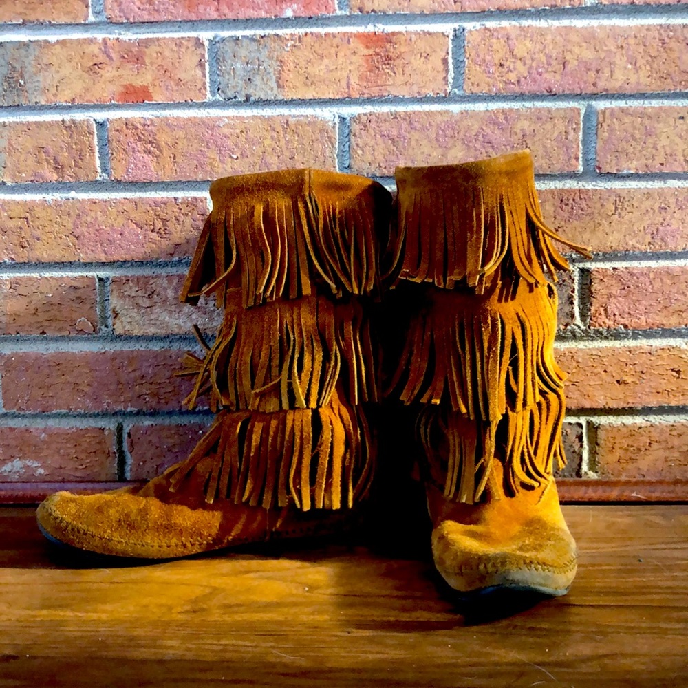 Vintage Festival Style Moccasin Boots